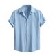 thumbnail image 2 of pstuiky camisetas de hombre, Camisa informal de manga corta con botones y estampado playero para hombre camisas casuales para hombre m, 2 of 8