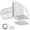 White-6inch, variant on 8inch White Hooded Wall Vent, Galvanized Steel for Kitchen Range Hood Dryer Bathroom