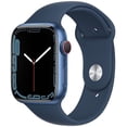 thumbnail image 1 of Apple Watch Série 7 Aluminium 41 mm (GPS + Cellulaire) Bleu (Grade B), 1 of 4