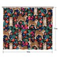 thumbnail image 5 of Shiba Inu Dog and Flower Floral Shower Curtain 84"x72" ,Bathroom Decorative Shower Curtains Set with 12 Hooks,Modern Waterproof Washable Shower Curtain, 5 of 6