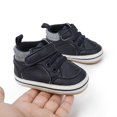 thumbnail image 5 of Xfvqtps Baby Boys and Girls First Walker Crib Shoes Soft Sneakers Fashion High Top Non Slip Toddler Oxford Dress Moccasins Summer Casual Sandals Bowknot Embroidery Cute Princess Shoes Black, 5 of 9