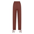 thumbnail image 5 of Hicidod Women Summer Pants with Pockets High Waisted Cotton Linen Palazzo Pant Loose Fit Wide Leg Long Lounge Solid Trendy Trousers, 5 of 6