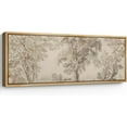 thumbnail image 3 of IDEA4WALL Extra Large Framed Canvas Print Wall Art intage Arboreal Trees in an Etching Artwork Nature Wilderness Antique Retro Fine Art Decorative Relax/Calm for Home Decoration - 60"x20", 3 of 5