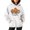 White, variant on Women Halloween Pumpkin Print Pullover Hoodie Long Sleeve Casual Sweatshirt with Pocket