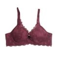 thumbnail image 4 of Darzheoy Women's Sexy Lace Bra Sexy Gathering Large Chest Show Small Sponge Free Thin Comfortable Large Size Underwear Rear Buckle Ventilate Bras Bralette 42/95, 4 of 4