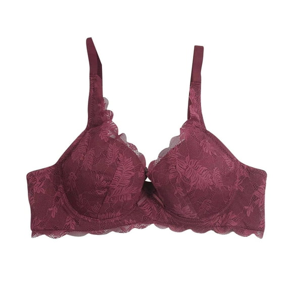 Timegard Lace Bras for Women Full Support Wirefree Breathable Push up Bras Comfort Daily Thin Bras