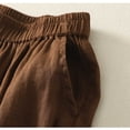 thumbnail image 3 of Ribbed Women Shorts Women’s Ruffle Home Shorts Elastic Waist Lace Shorts Summer Casual Home Sleepwear Loungewear Bottoms Coffee XL, 3 of 9