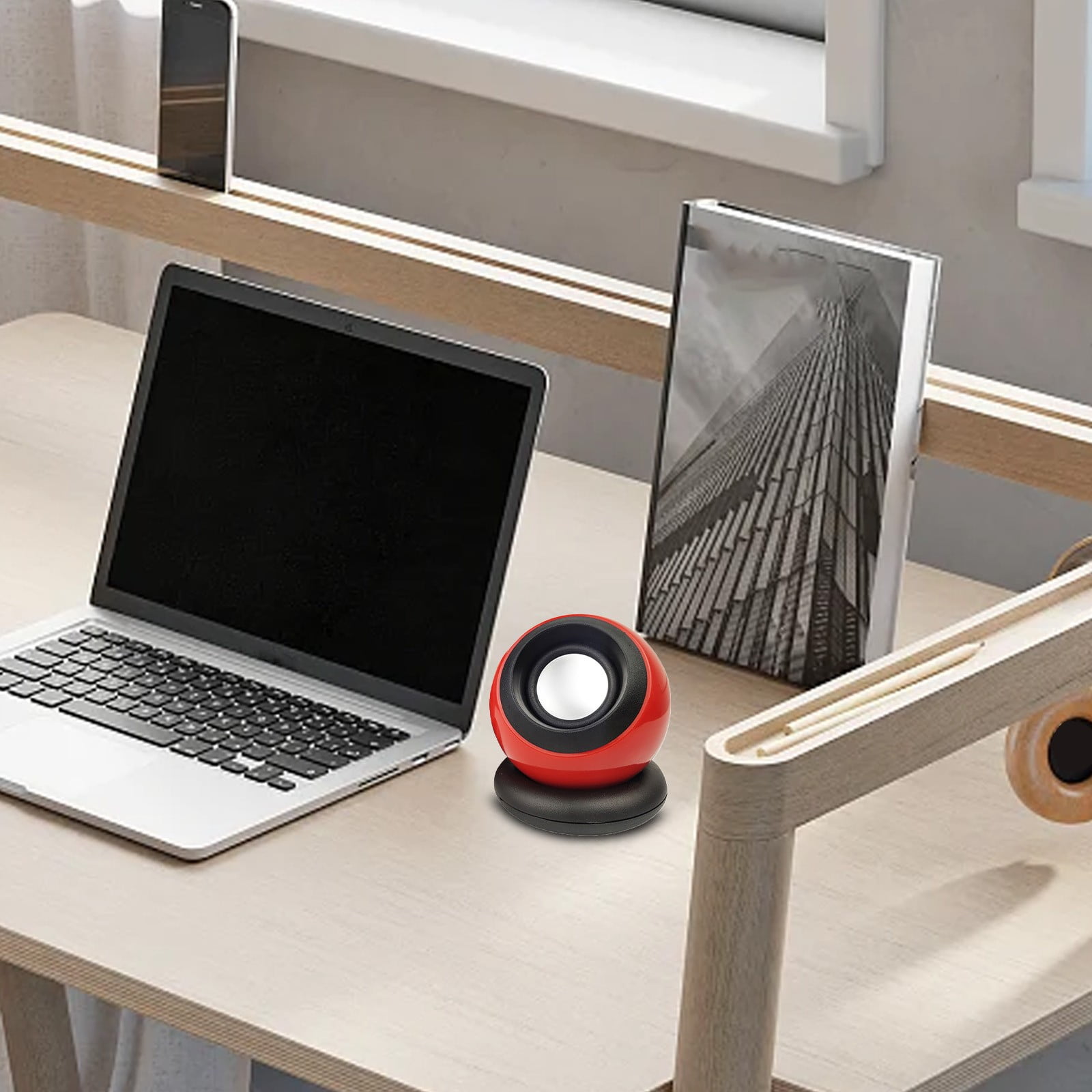 Mini 2.0 Speaker, USB Powered Desktop Speaker, Powered Stereo Speaker, with Volume Control, Bluetooth Connectivity for Laptops, Desktop Computers, and Other Devices