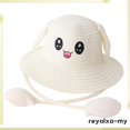 thumbnail image 1 of [ReyalxaMY] Sombrero De Paja De Conejito Gorras De Aleros Grandes Protección Solar Durable Lindo Pescador Sol Para El Aire Libre Accesorios De Disfraz De Primavera Conmutar A Las Mujeres, 1 of 4