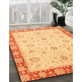 thumbnail image 3 of Ahgly Company Machine Washable Indoor Rectangle Abstract Chrome Gold Yellow Area Rugs, 5' x 7', 3 of 7