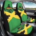 thumbnail image 3 of ZIATUBLE Jamaican Flag Car Front Seat Covers Palm Tree High Bucket Seat Protector Pack of 2 Polyester Driver Seat Covers for Women Fit for Car Truck SUV Auto Interior Accessories, 3 of 7