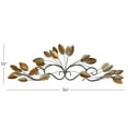 thumbnail image 3 of DecMode Brown Metal Leaf Wall Decor, 3 of 9