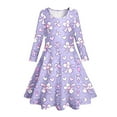 thumbnail image 4 of Robe de Pâques Taille 6 Robe de Baptême pour Tout-Petit Cuhk Fille/enfant Robe de Fête à Imprimé Nœud, 4 of 5