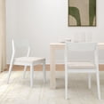 thumbnail image 2 of Plank+Beam Solid Wood Dining Chair Frame (2 Pack), White with Cream Cushion, 2 of 10