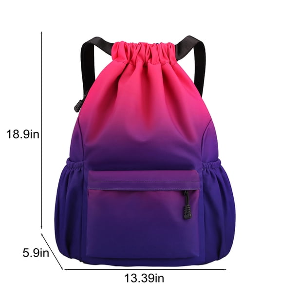 Lot De 3 Sacs à Dos Sport à Cordon – Polyester PU Imperméable – Unisexe – Pour Gym, Voyage, Randonnée