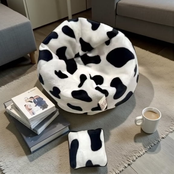 Mini Sofa Bed Bean Bag Dairy Cow Doll Room Decoration Party For 17cm