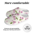 thumbnail image 6 of Balery Tulips Flowers Pattern Women's Fuzzy Memory Foam Slippers Fluffy Winter House Shoes Indoor and Outdoor-37/38, 6 of 7