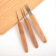 thumbnail image 4 of 3 Different Crochet Hooks(1 Hook, 2 Hooks, 3 Hooks), Crochet Needles for Hair with Bamboo Handle, 0.50 mm Hair Weaving, 4 of 4