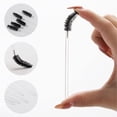 thumbnail image 4 of 100 Pcs Disposable Mascara Wands, Crystal Eyebrow Spoolies Brush for Eyelash Extensions, Makeup Applicators Kits Eyelash Brush with Container (Black), 4 of 7
