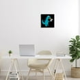 thumbnail image 2 of Cartoon Dragon Breathing Fire Marshmallow Man Fairy Tales & Fantasy Graphic Art Framed Art Print Wall Art, 2 of 5