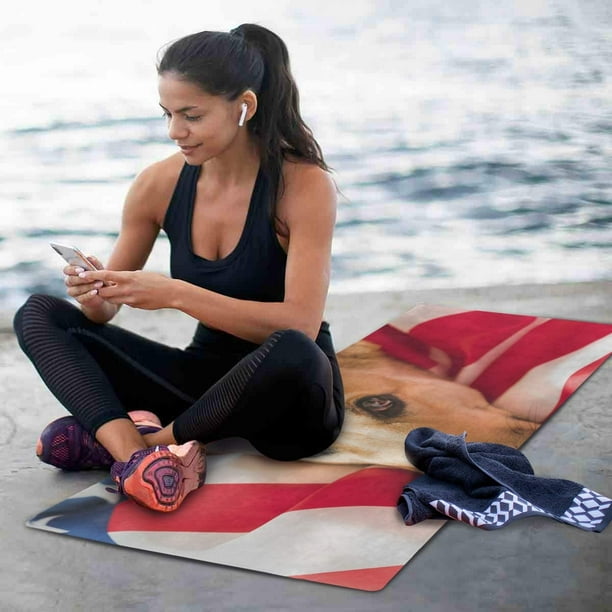 Fitness Exercise Yoga Mat Women - Cute Dog Non Slip Foldable Travel Yoga Mat  Home Gym Pilates Mat Wide Carpet Workout Equipment 