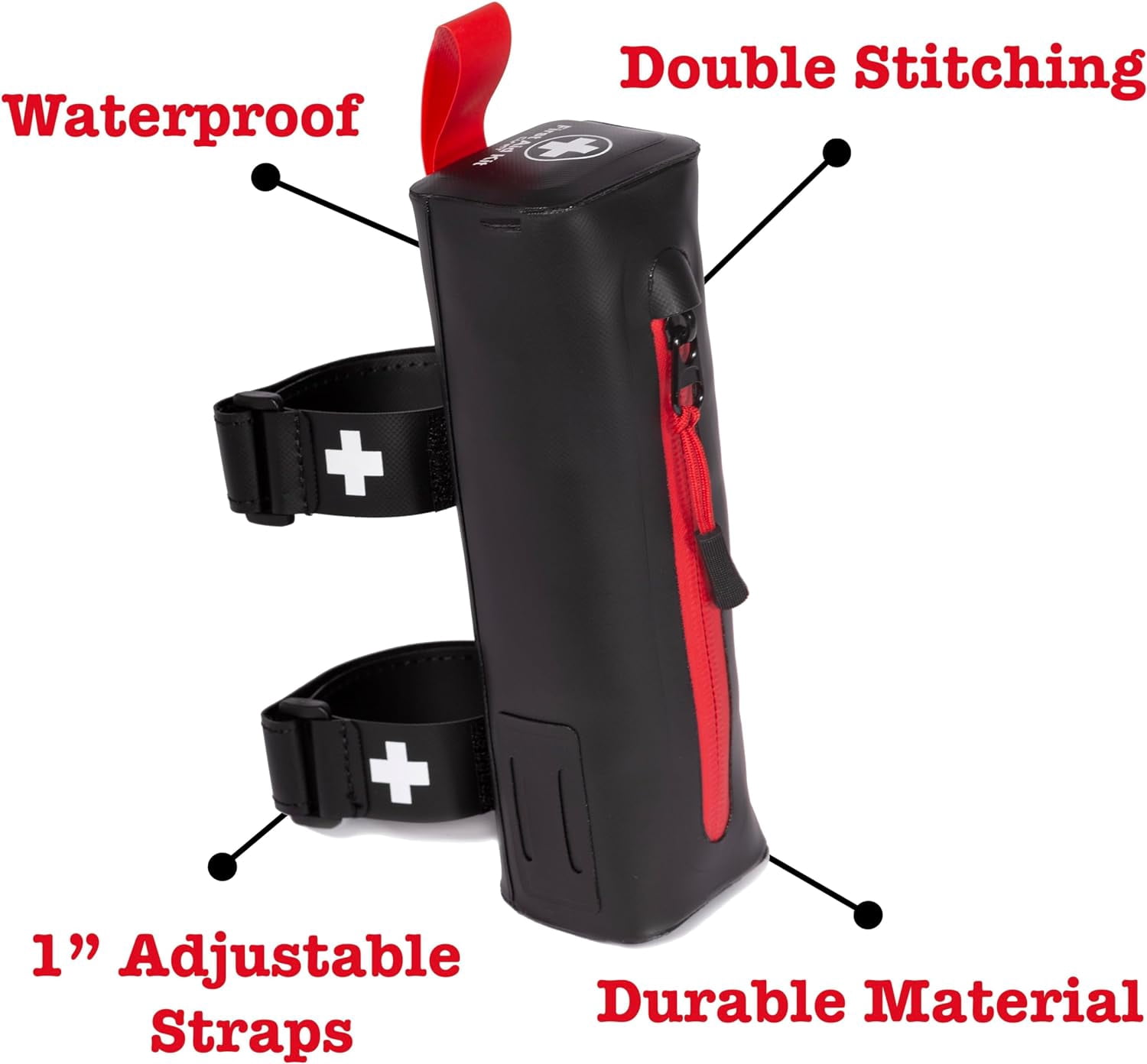 CureIT 50-Pc Bike First Aid Kit Waterproof Bicycle Mounted Emergency Survival Kit