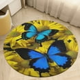 thumbnail image 6 of Stunning Blue Butterfly On Sunflowers Round Carpet Circle Rug Outdoor Patio Area Rug Washable Large Area Rugs Hallway Room Decor Fitness Mats, 6 of 8
