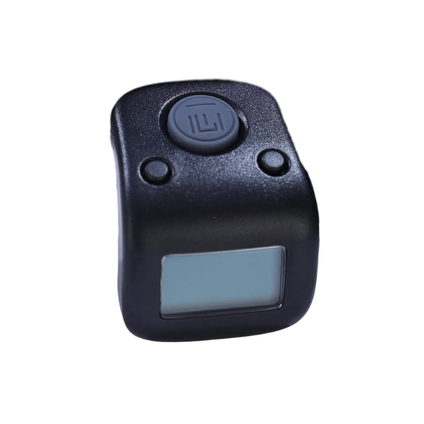 Contador de dedos electrónico shamjiam portátil reiniciable 6 dígitos Clicker para Tejer punto Oración de ganchillo negro