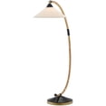 thumbnail image 5 of Natural Rattan New Brass Satin Black Lisbon Floor Lamp, 5 of 6