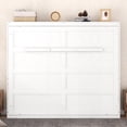 thumbnail image 2 of Modern Farmhouse Solid Wood Murphy Bed Chest/Space Saving/Wood Slat Support/Queen,White, 2 of 7