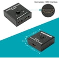 thumbnail image 7 of HDMI Splitter 1 in 2 Out, HDMI Switch 4K HDMI Splitter, HDMI Bidirectional Switcher 2 Input 1 Output, Supports 4K/3D/1080/HDCP for HDTV/Blu-Ray Player/DVD/DVR, 7 of 7