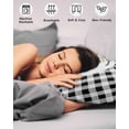 thumbnail image 3 of Summer Lemon King Pillow Cases Set of 2 - Microfiber Bed Throw Pillow Covers, Watercolor Truck Black Plaid Checkered Decorative Lumbar Pillow Cover with Envelope Closure for Sofa/Travel 20"x36", 3 of 6