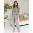 thumbnail image 2 of ORUYROP Ensemble 2 Pcs pour Femmes Ensemble de Détente Tendance Pull Tricoté Manches Courtes Mode, 2 of 6
