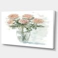 thumbnail image 2 of Pink Roses Bunch in the Vase - Large Floral Canvas Art Print, 2 of 4