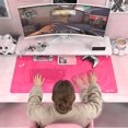 thumbnail image 2 of ATTACK SHARK CM02Pro Gaming Mouse Pad XXL Speed Esports Desk Mat Waterproof Surface Stitched Edges Anti-Slip Rubber Base 35.43” x 15.75” x 0.16”,Pink Contour, 2 of 10