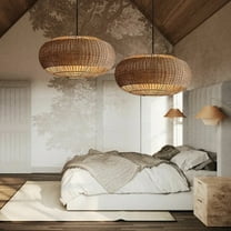 Arturesthome Rattan chandelier retro Japanese style wabi-sabi style bamboo pendant light