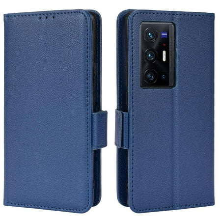 

Case for Vivo X70 Pro Plus Wallet Magnetic Side Buckle Pu Leather Card Slots Holder