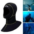 thumbnail image 1 of de neopreno elástico con capucha, gorro de kayak, cuello, gorro cálido, amarilla S shamjiam Capucha de traje de buceo, 1 of 9