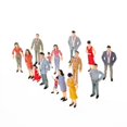 thumbnail image 4 of 20pcs G Scale 1:25 Painted vary poses ages Model Train Passenger People Figures, 4 of 7