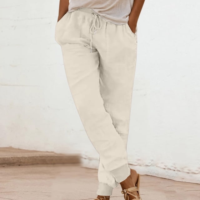 WILLBEST Pantalones Casuales de Mujer Para Uso Diario, Diseño Sólido y Cómodo Para El Verano, Fácil Cuidado y Opciones de Estilo Versátiles.