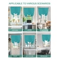 thumbnail image 5 of Teal Morocco Tie Up Curtains for Windows 63 Inch Length Balloon Curtains Kitchen Adjustable Balloon Window Shade Geometric Leaf Diamond Lattice Abstract Tie Up Valance Bathroom Curtain Window 46"x63", 5 of 6