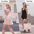 thumbnail image 6 of Large Capacity Tote Bag,Pink Butterfly Pink Wings Pattern Handbag Fashion Luxury Tote Bag,15.7"x13"x 5.1" Inches,Laptop Compatible, 6 of 6