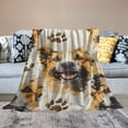 thumbnail image 2 of BCIIG Dog Paw Prints Warm Lightweight Blanket Soft Fleece Blankets for All Seasons 60x80in, 2 of 6
