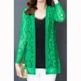 thumbnail image 3 of Akafmk Summer Plus Size Cardigans for Women,Lightweight Open-Front Cardigan,Women Long-sleeved Slim Fitting Lace Shirt Sun Protection Clothing Mid Length Outerwear Top Loose Cover Up Jackets Tops, 3 of 3