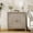 Vintage, variant on LFGUIZO 31.5" Light Grey Accent Cabinet with 3 Drawers, American Style Chest of Drawers with Manchu Bark Texture and Embossed Panels for Living Room