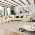 thumbnail image 2 of Michael Amini Chamberi Sectional Sofa - Toast/Warm Cognac, 2 of 14