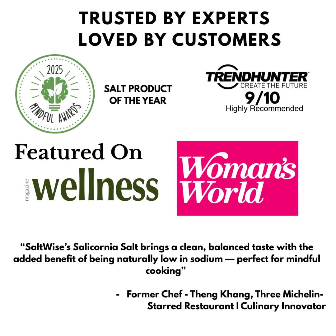 SaltWise Low Sodium Salt Substitute, 50% Less Sodium, Vegan & Kosher, 100% Natural, No Additives, Pack of 2