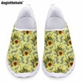 thumbnail image 1 of Zapatos de enfermera ligeros y suaves para mujer de Doginthehole, zapatos planos casuales con estampado de girasoles de tendencia clásica, zapatos de malla cómodos de verano, 1 of 5