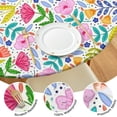 thumbnail image 4 of Pioneer Flower Floral Print Pattern Round Fitted Tablecloth with Elastic Edge,Dining Table Cover Waterproof,Outdoor Round Tablecloth for Camping,Dining,Indoor and Outdoor, 4 of 7