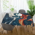 thumbnail image 6 of BZSMCE Square Tablecloth Dancing Koi Harmony Pattern Tableclothes, 6 of 9